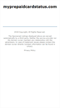 Mobile Screenshot of myprepaidcardstatus.com