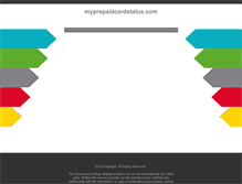 Tablet Screenshot of myprepaidcardstatus.com